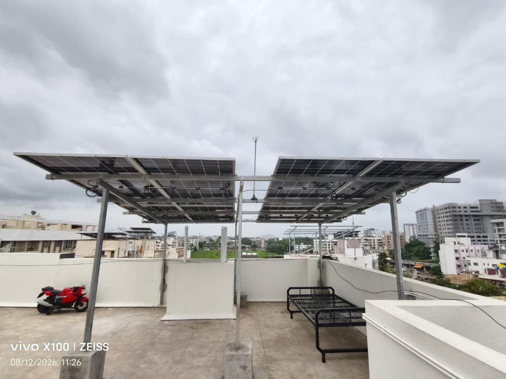 Amma Solar rooftop panel installation — Nashik