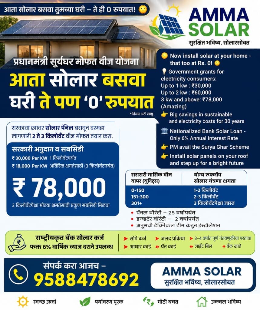 AMMA SOLAR subsidy campaign